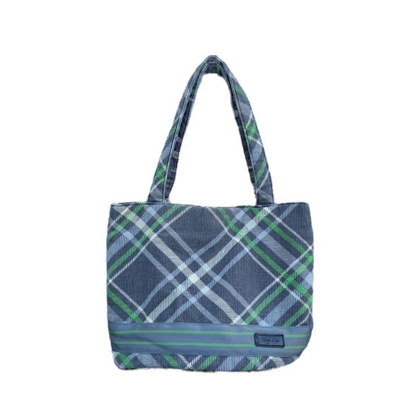 thirty-one Handbags - Thirty-One Plaid Tote Bag Gray & Green